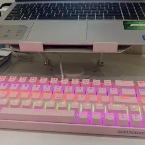 Bàn phím cơ có dây 68 phím rỗng GOOJODOQ 3 trục cơ học DIY có thể hoán đổi nóng với hiệu ứng đèn RGB