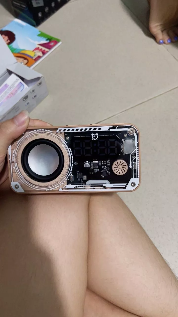 Loa không dây Bluetooth 5.3 GOOJODOQ Thiết kế cơ học có màn hình LED hiển thị thời gian Loa di động