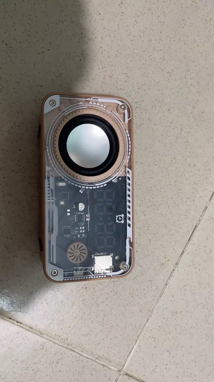 Loa không dây Bluetooth 5.3 GOOJODOQ Thiết kế cơ học có màn hình LED hiển thị thời gian Loa di động