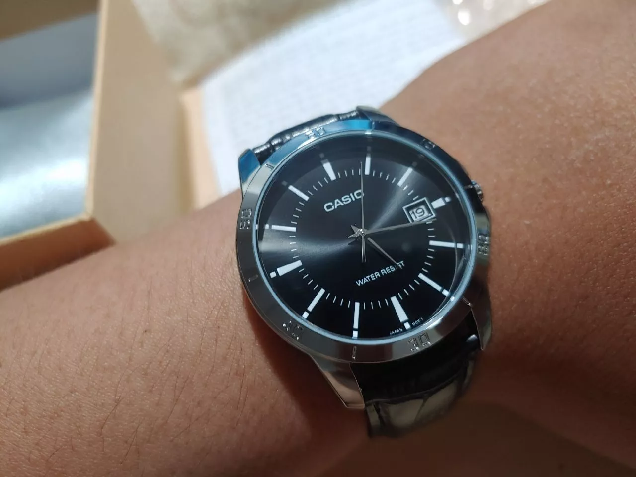 Đồng hồ nam dây da Casio chính hãng Anh Khuê MTP-V004L-1AUDF