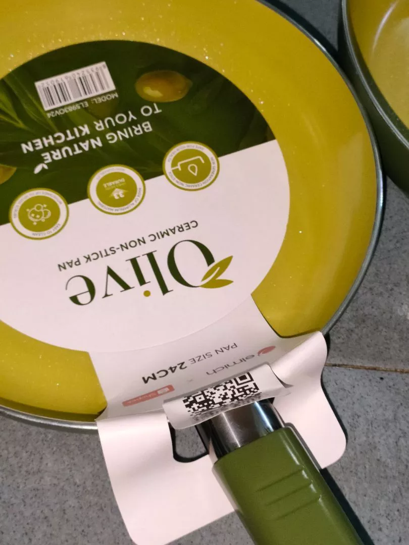 ( Độc quyền chỉ có trên Shopee) Chảo chống dính Ceramic CeraTitan Elmich Olive EL5983OV size 24cm