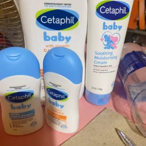Combo Sữa tắm gội dưỡng ẩm dịu lành với Calendula hoa cúc hữu cơ 400ML & Kem làm dịu và dưỡng ẩm đa năng cho bé 100G