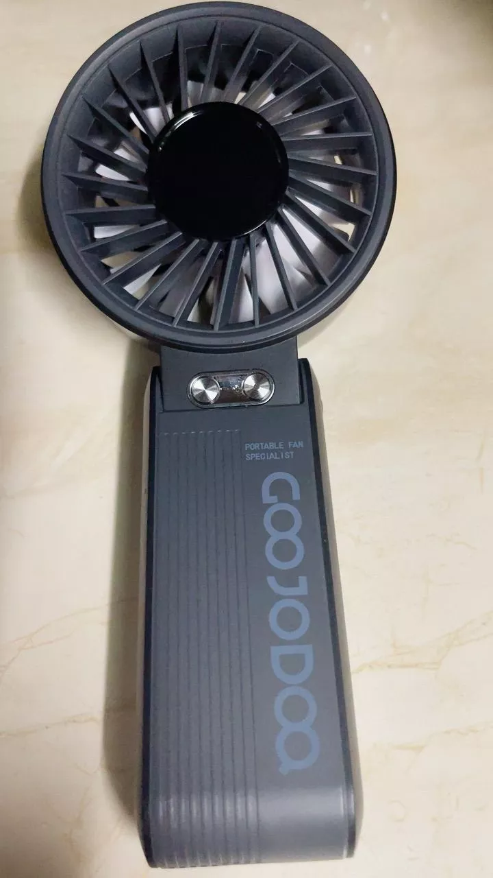 Quạt Goojodoq 4000mAh tốc độ cao Năng lượng mặt trời Quạt cầm tay Turbo100 Gear Wind có thể gập lại