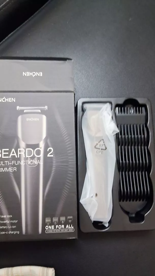Tông đơ cắt tóc Enchen Beardo 2 tốc độ cao, lưỡi thép không gỉ, tặng 4 cử tạo kiểu - BH 12 tháng