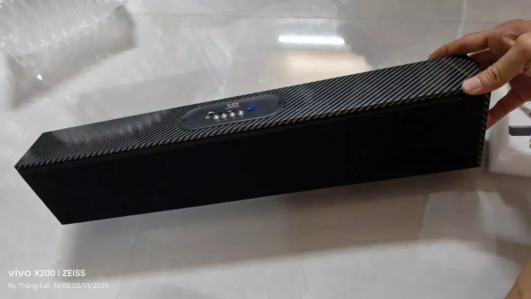 Loa Bluetooth GOOJODOQ Thiết kế bằng gỗ kích thước lớn Loa không dây PC Máy tính xách tay Âm thanh USB Chơi game Thẻ TF AUX