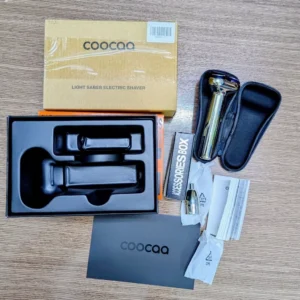 Máy cạo râu coocaa Lightsaber KKGJ031-Chuyên Gia Cạo Râu, Thiết Kế Turbo Với Bộ Cắt Phẳng, Mạ Kim Loại, Chống Nước IPX7