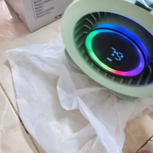 GOOJODOQ Quạt turbo Để Bàn 2 Trong 1 Vừa Là Quạt Vừa Là Đồng Hồ,100 Mức Gió,Màn Hình Số,Pin 4000mAh