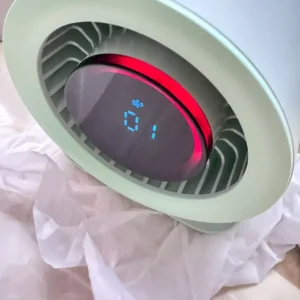 GOOJODOQ Quạt turbo Để Bàn 2 Trong 1 Vừa Là Quạt Vừa Là Đồng Hồ,100 Mức Gió,Màn Hình Số,Pin 4000mAh