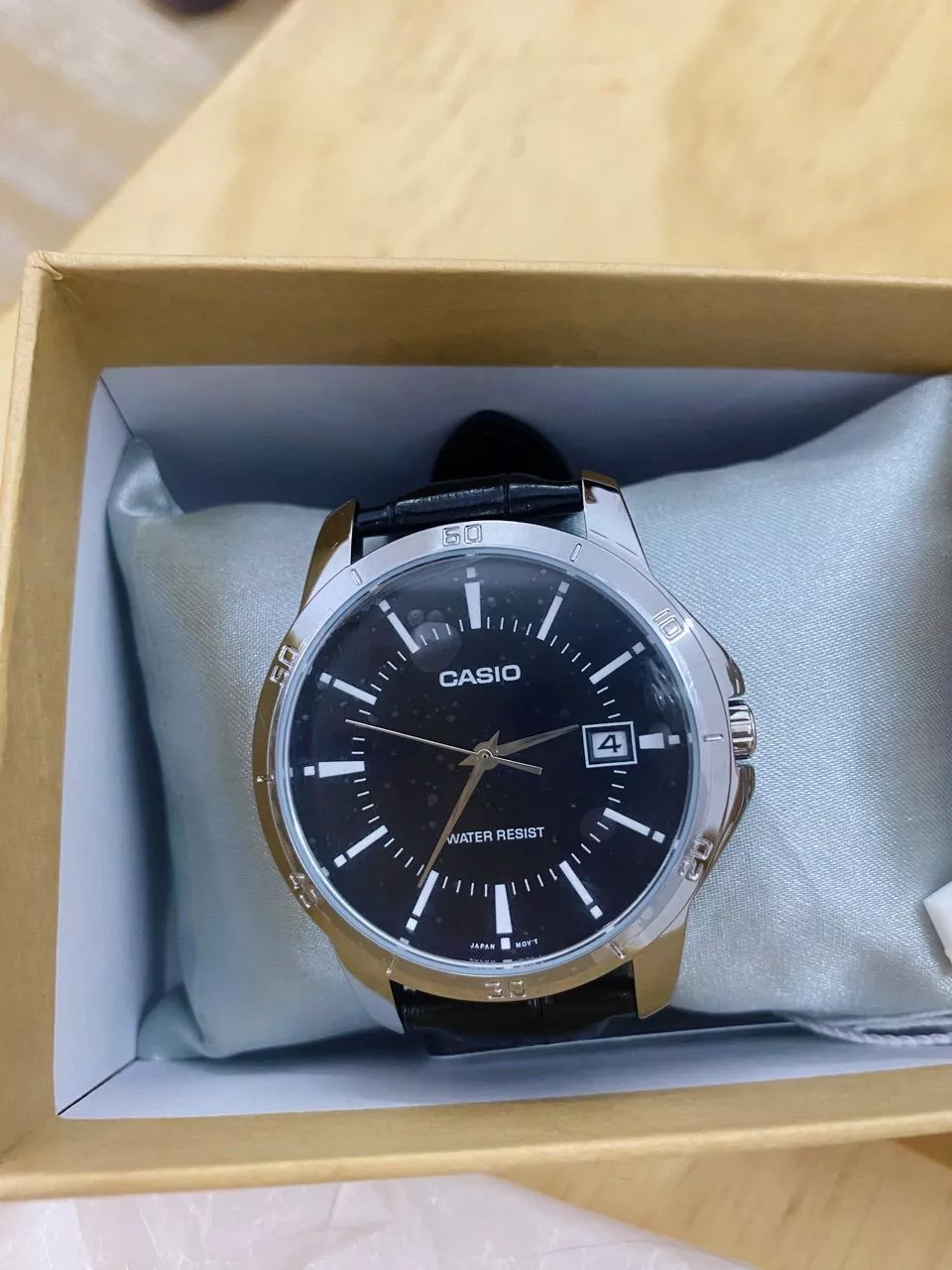 Đồng hồ đôi nam nữ dây da Casio Anh Khuê MTP/LTP V004L-1A