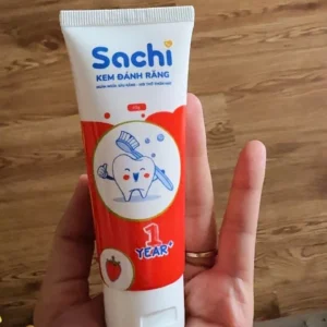 Kem đánh răng Sachi hương dâu/ đào/ cam 60g 1Y+