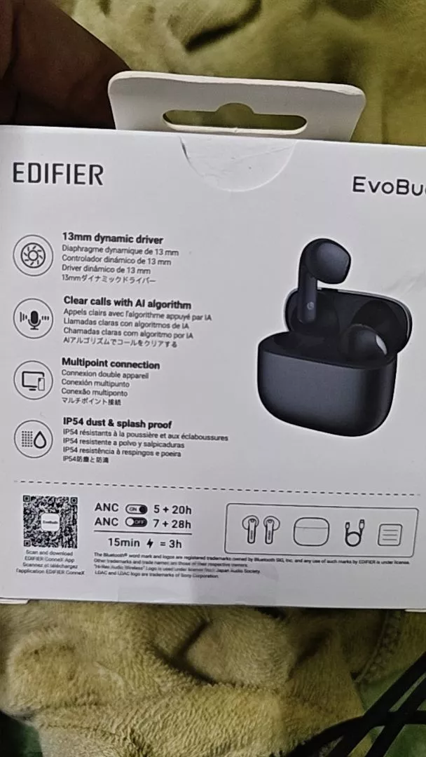 Tai Nghe Không Dây Nhét Tai EDIFIER EVOBUDS/EVOBUDS PRO - Khử Ồn - Tới 35H Nghe Nhạc - AI Dịch Thuật - 15 Tháng Bảo Hành