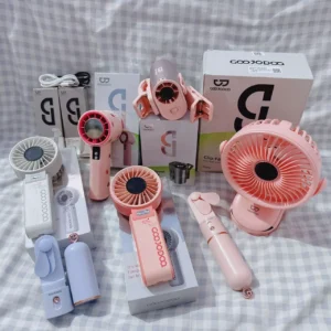 GOOJODOQ Quạt năng lượng mặt trời Mini có thể gập lại 3600 mAh Turbo Jet có thể sạc lại cầm tay Gió mạnh GFS014