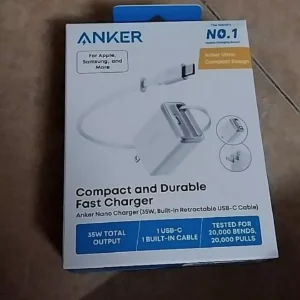 Củ sạc Anker Nano 35W | Tích hợp cáp rút gọn tuỳ chỉnh USB-C | 1 cổng USB-C | Sạc nhanh Power IQ 3.0 | Nhỏ gọn - A2658