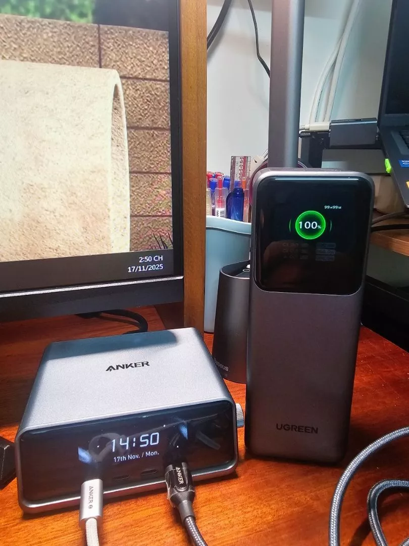 Trạm sạc nhanh Anker GaNPrime 250W - 6 cổng 4C2A - Màn hình LCD - Nút vặn tuỳ chỉnh - Hỗ trợ app - A2345