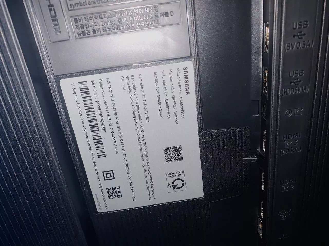 Smart Tivi Samsung QLED Q8FAAKXXV 2025 - Miễn phí lắp đặt