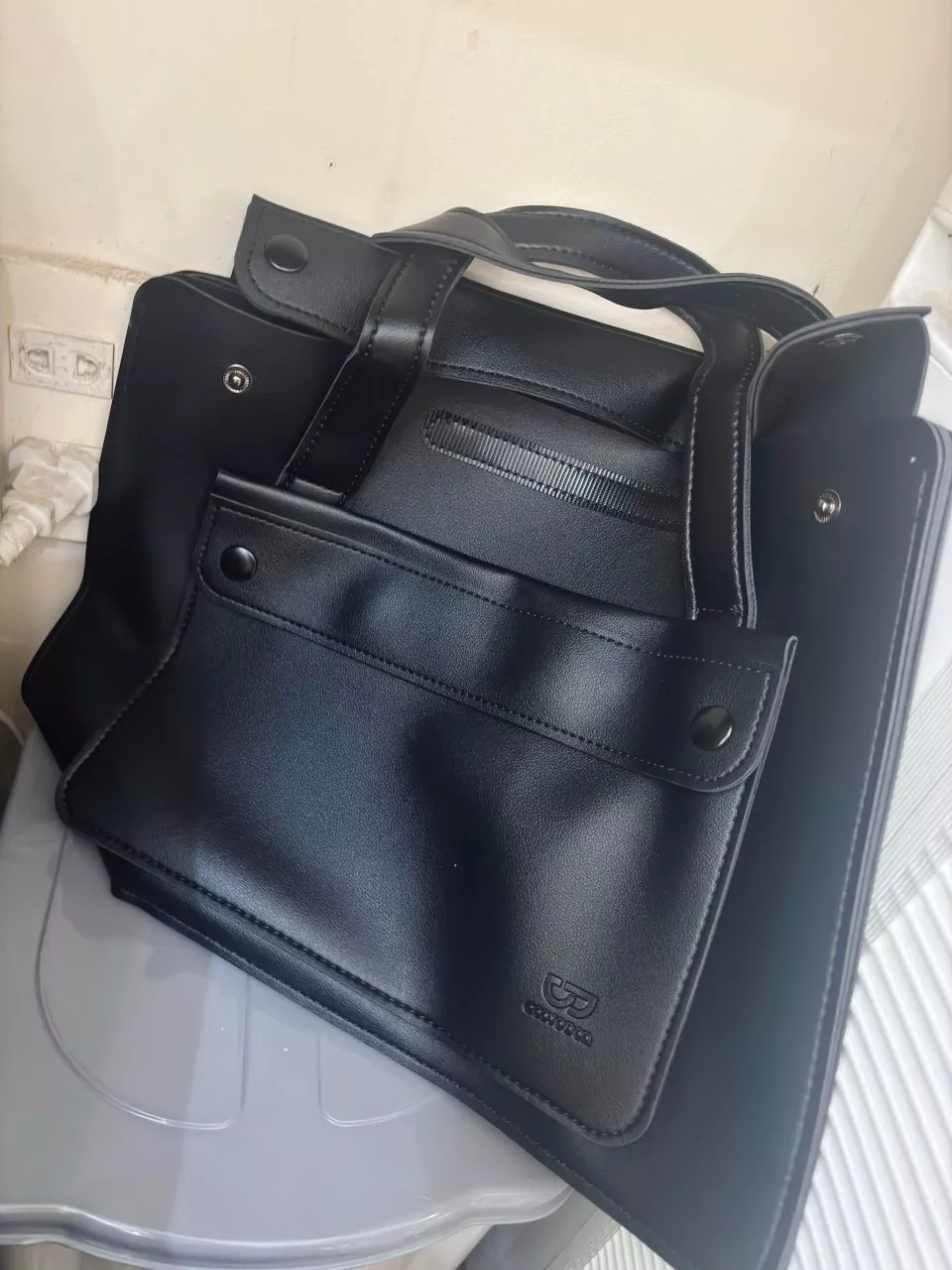 Túi đựng máy tính xách tay GOOJODOQ hai lớp PU cho 13-16 inch siêu mỏng nhiều ngăn bền bỉ và chắc chắn