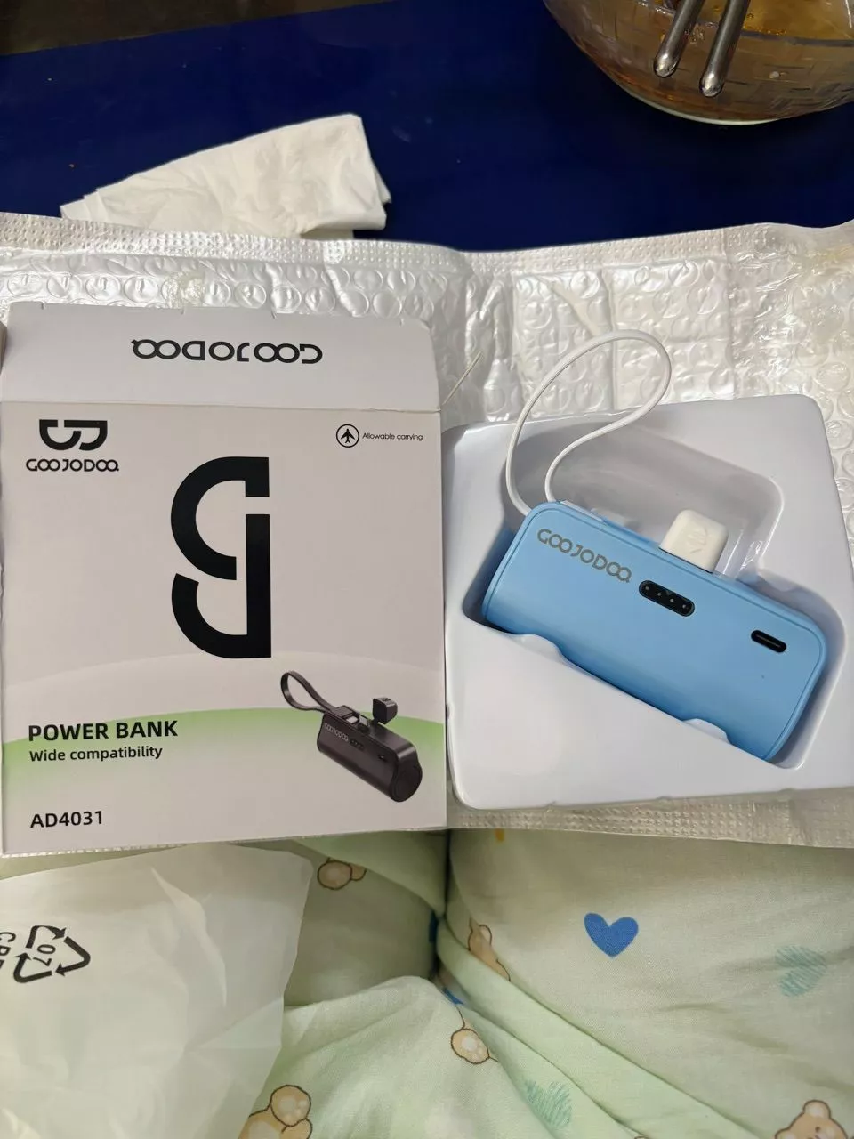 GOOJODOQ 4000mAh Mini Power Bank Bộ sạc di động Type-C & LN Cắm cho điện thoại Android / Đồng hồ / Tai nghe / Điện thoại 15-16