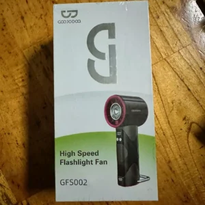 Quạt turbo đa chức năng tốc độ cao Goojodoq tiếng ồn thấp kiểu Mecha có đèn pin LED, màn hình kỹ thuật số và móc treo