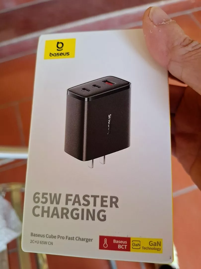 Bộ sạc USB Type C sạc nhanh Baseus 65W GaN cho máy tính xách tay, forTablets