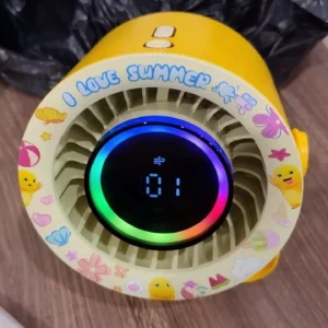 【Goojodoq × Nailoong】Quạt turbo để bàn tốc độ cao 2 trong 1 với 100 tốc độ quạt, màn hình kỹ thuật số LED Điều chỉnh 90°