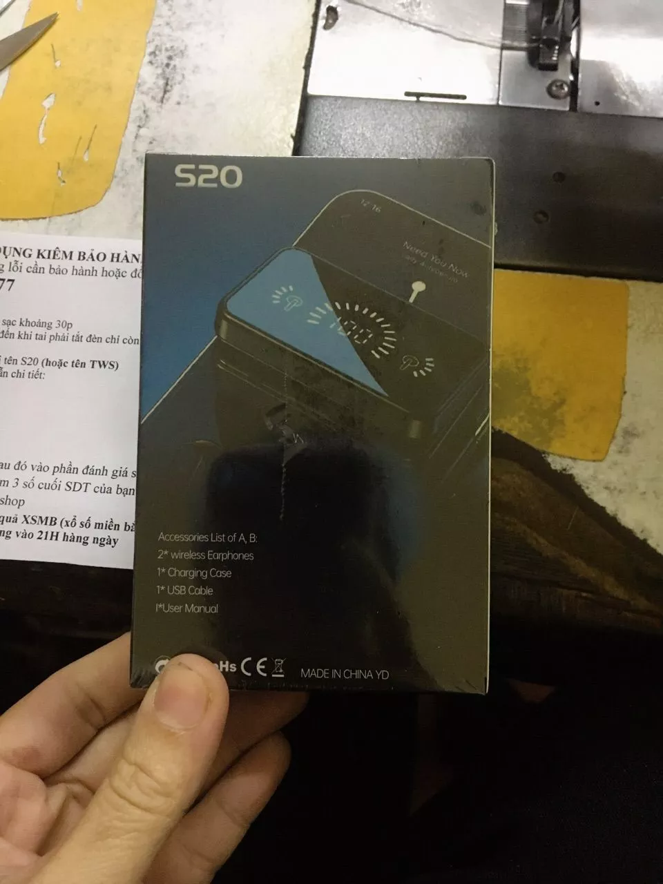 Tai nghe không dây S20 phiên bản trắng cá tính, cảm ứng, hỗ trợ mic đàm thoại, chống nước IPX5 - AUDIO365