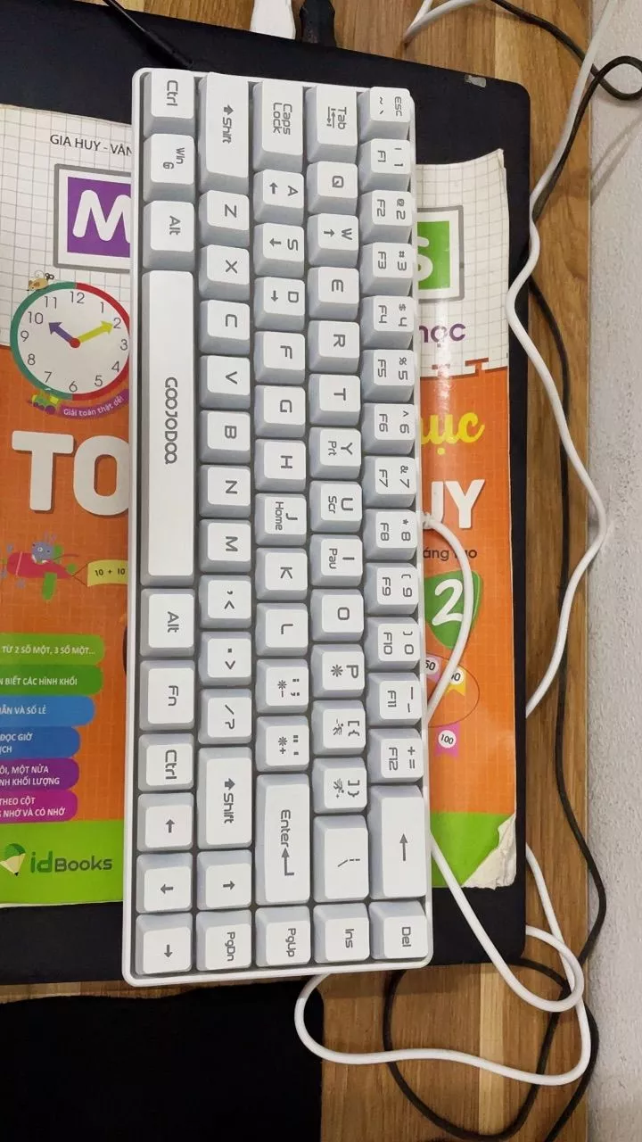 Bàn phím có dây Goojodoq 68 phím thiết kế tiện dụng với đèn RGB tương thích với nhiều hệ thống