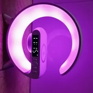 [Cực Hot] Loa Bluetooth Chữ G Đa Năng, Đèn Led RGB Nháy Theo Nhạc, Đồng Hồ Báo Thức Trang Trí