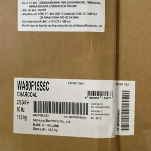 Máy Giặt Samsung Bespoke AI Cửa Trên 15 kg WA80F15S5CSV - AI Wash cảm biến bảo vệ vải, màu Xám