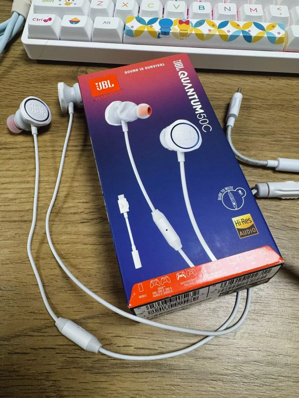 Tai nghe có dây nhét tai JBL QUANTUM 50C - Hàng Chính hãng