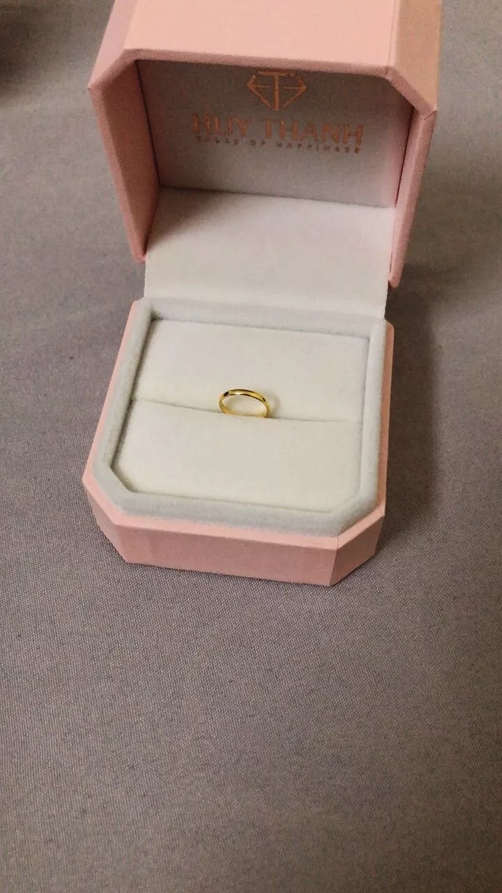 Nhẫn Tiết Kiệm Vàng 24k 0.1 Chỉ Huy Thanh Jewelry (KÈM TÚI GẤM)
