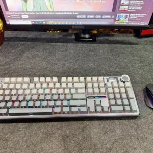 Bàn Phím Cơ Không Dây AULA F108 pro - 3 mode - Mạch Xuôi - Màn hình TFT - LED RGB - Có App - Núm xoay