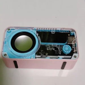 GOOJODOQ Loa Bluetooth không dây Thiết kế gió cơ khí Hiển thị thời gian chính xác Bluetooth 5.3LED RGB chiếu sáng