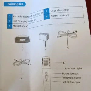 GOOJODOQ Loa Bluetooth không dây Thiết kế gió cơ khí Hiển thị thời gian chính xác Bluetooth 5.3LED RGB chiếu sáng