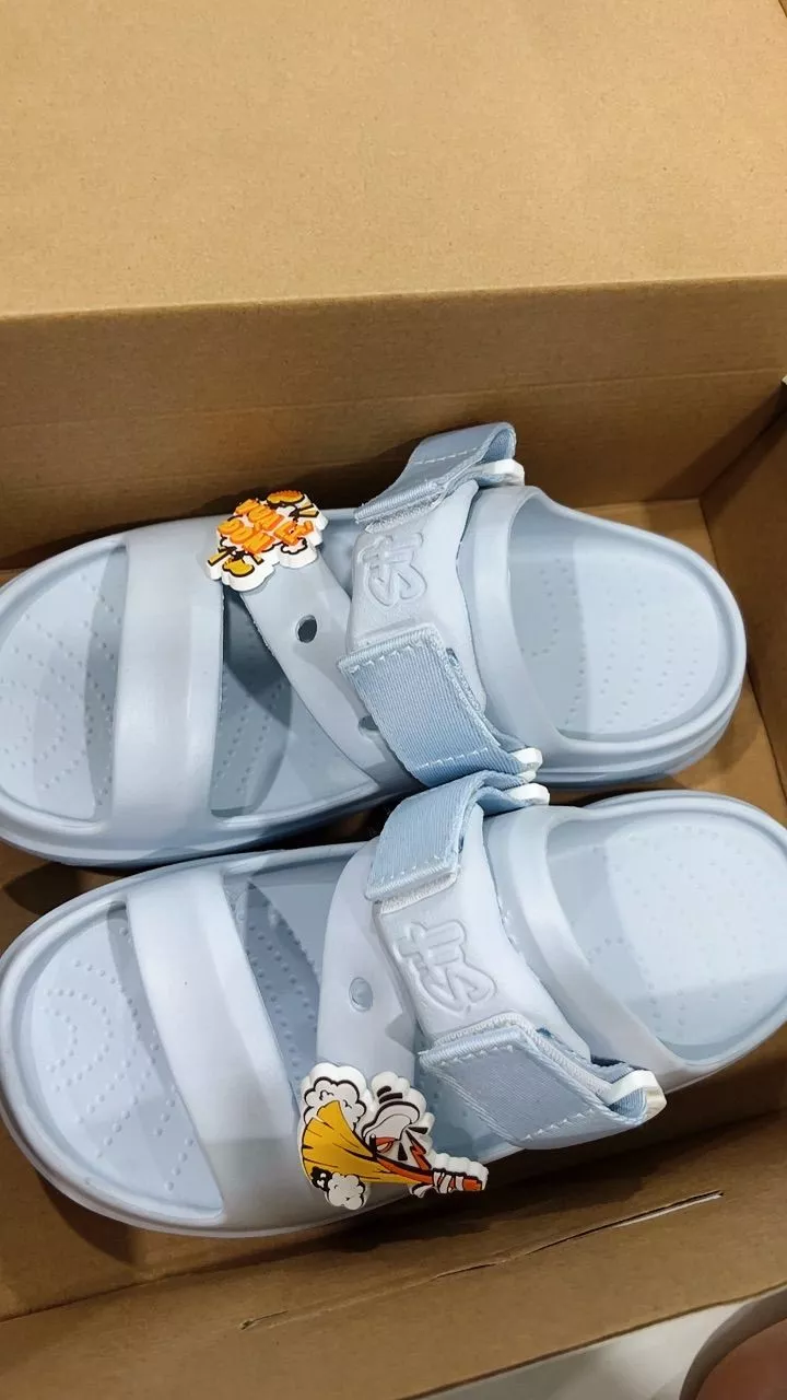 Giày Sandal Nữ Shondo FX Nhựa Đúc Kháng Nước Hạn Chế Trơn Trượt Xanh Da Trời F103030