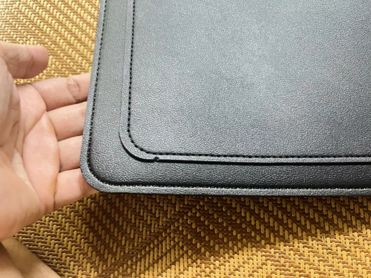 Túi đựng máy tính xách tay GOOJODOQ hai lớp PU cho 13-16 inch siêu mỏng nhiều ngăn bền bỉ và chắc chắn