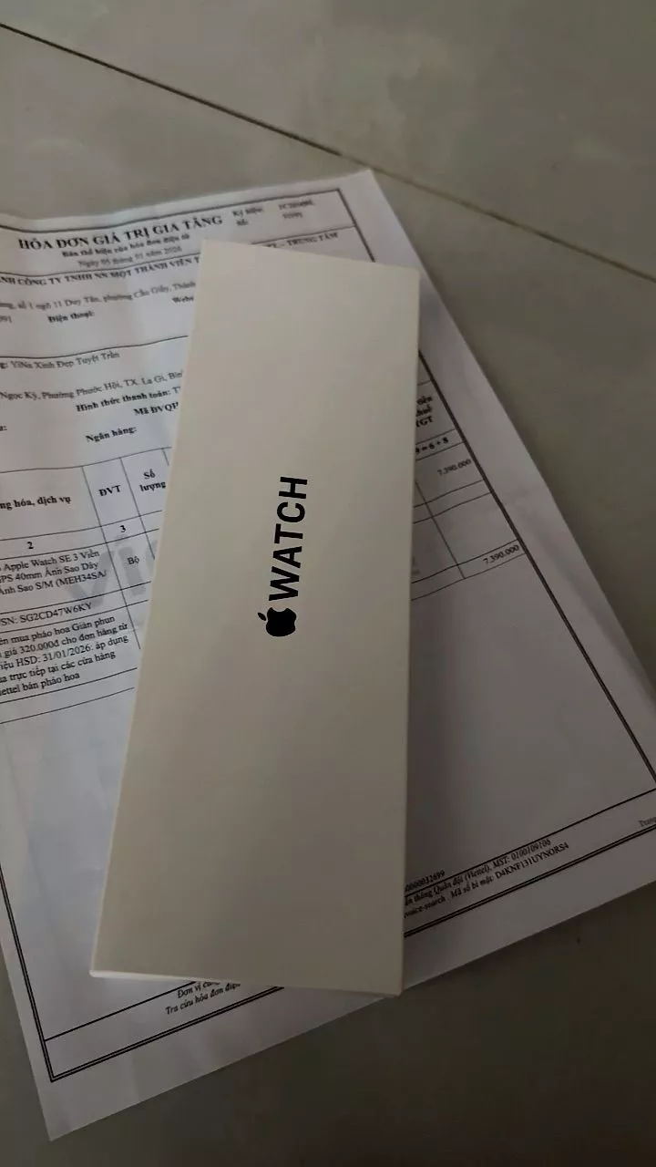 Apple Watch SE 3 Viền Nhôm GPS 40mm Dây cao su S/M Chính hãng