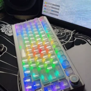 Case bàn phím cơ không dây khung YINDIAO Y75 - Led RGB - 3 mode kết nối - Hotswapable - APP - Mạch xuôi - Núm xoay