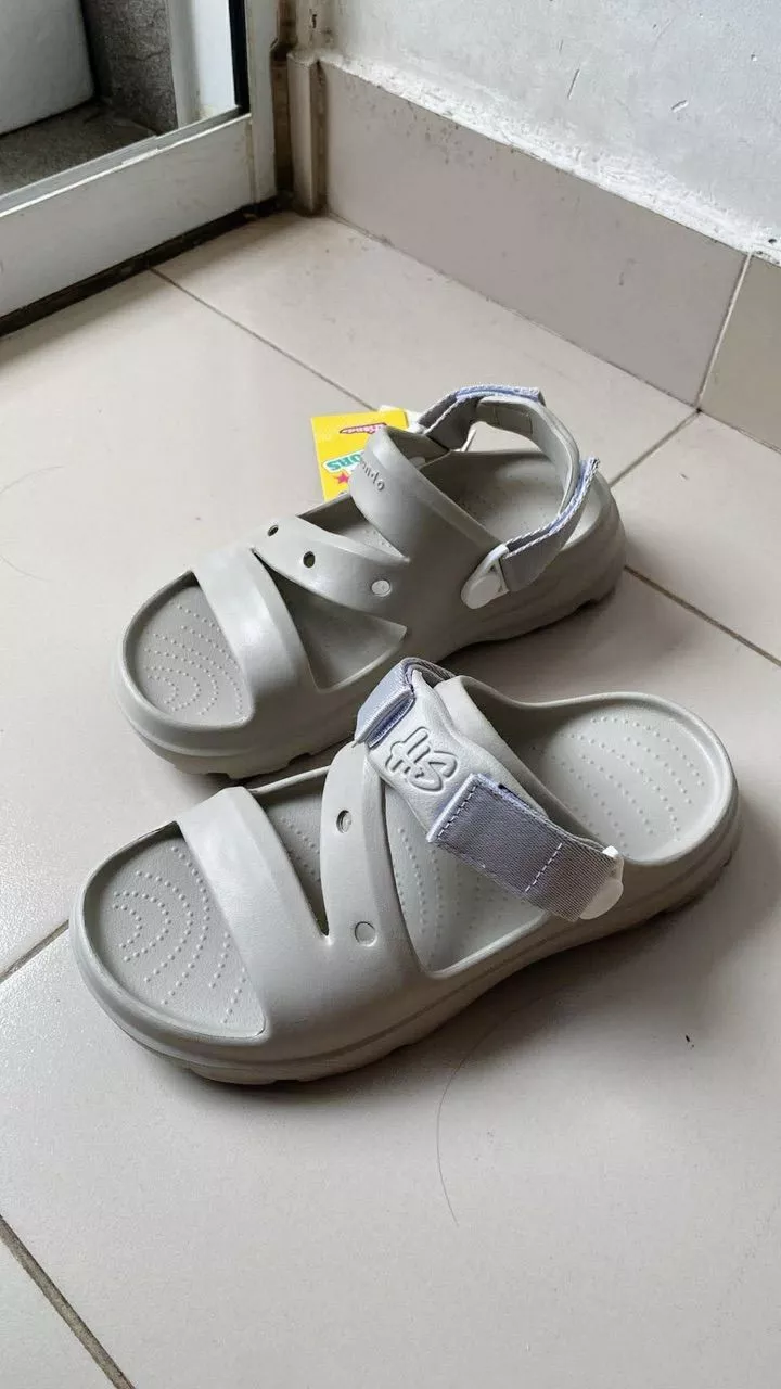 Giày Sandal Nam Nữ Shondo FX Nhựa Đúc Kháng Nước Hạn Chế Trơn Trượt Xám Rêu F102222