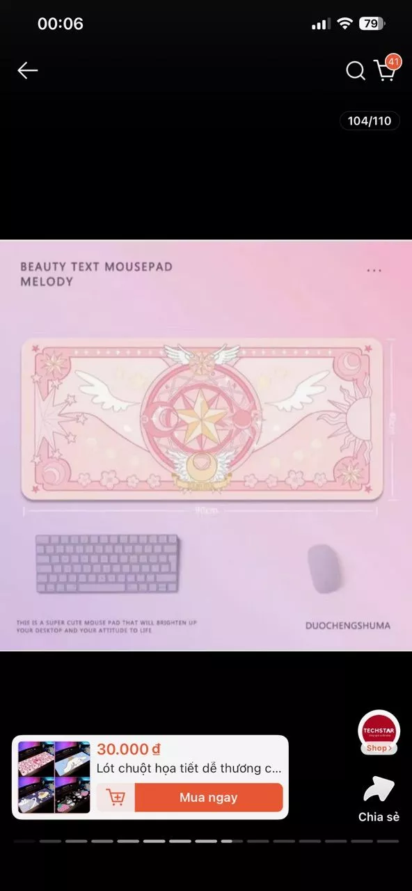 Bàn Phím Cơ Cắm Dây 1 mode ATAS ZA641 Pro - 64 phím - Led RGB - Red switch - Hotswap 5 pin - Có app