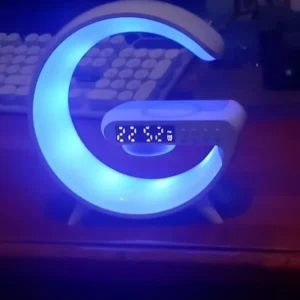 [Cực Hot] Loa Bluetooth Chữ G Đa Năng, Đèn Led RGB Nháy Theo Nhạc, Đồng Hồ Báo Thức Trang Trí