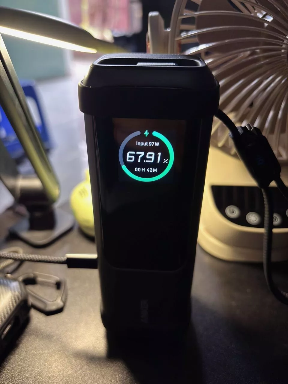 Sạc dự phòng ANKER Zolo 25kmAh | Công suất 165W | Tích hợp 2 cáp USB-C rút gọn | Có màn hình - A1695