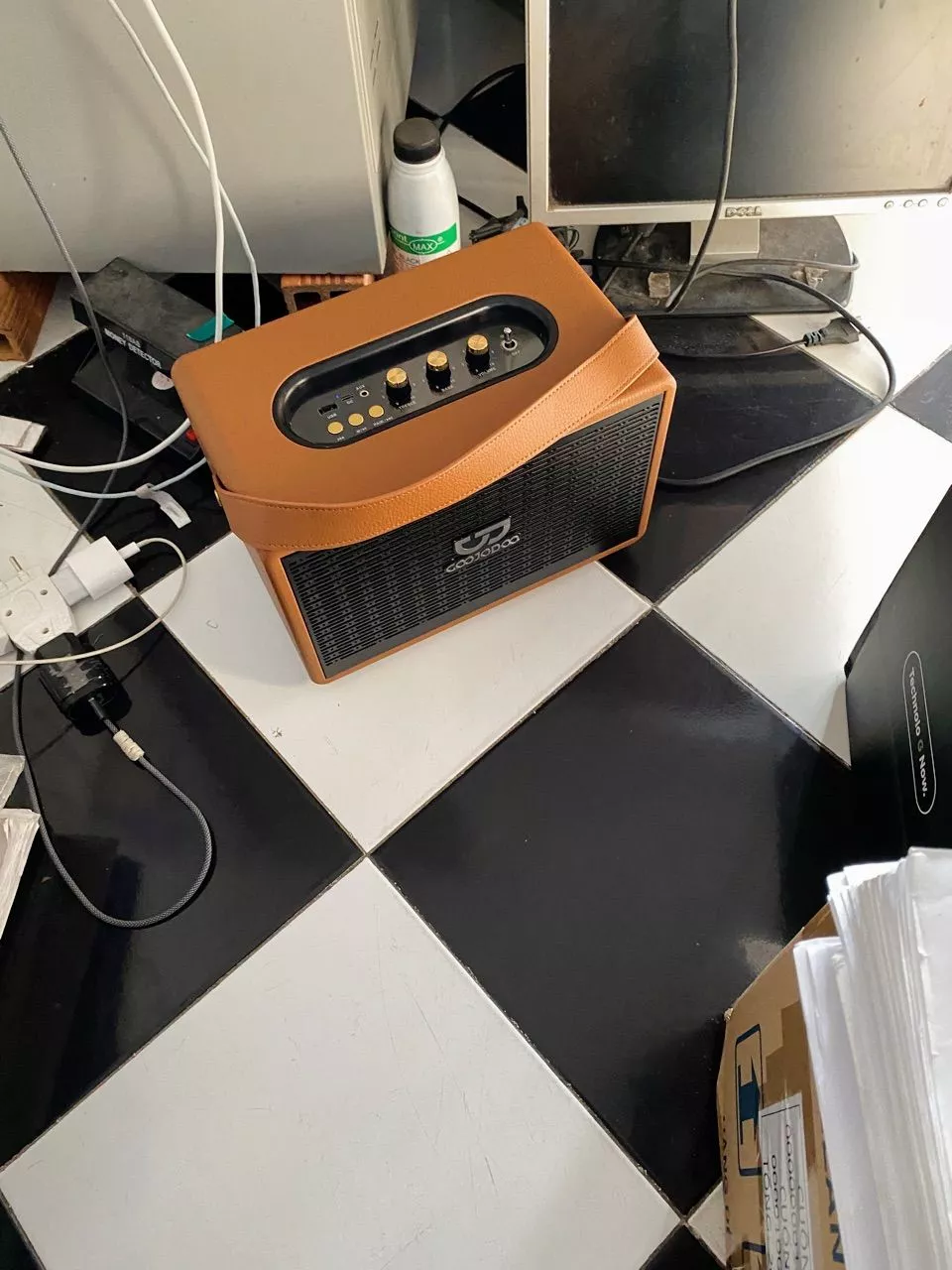 Loa Bluetooth GOOJODOQ Retro, âm thanh nổi 4 kênh, âm trầm mạnh mẽ 60W, 6000mAh, 3 chế độ phát lại