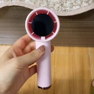 Quạt Cầm Tay Mini Sạc Pin, Cấp Độ Gió Mạnh Dung Lượng Pin 5000mAh Màn Hình Led Hiển Thị