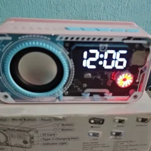 Loa báo thức không dây Bluetooth 5.3 GOOJODOQ Thiết kế kiểu dáng cơ học Màn hình LED hiển thị thời gian với đèn RGB