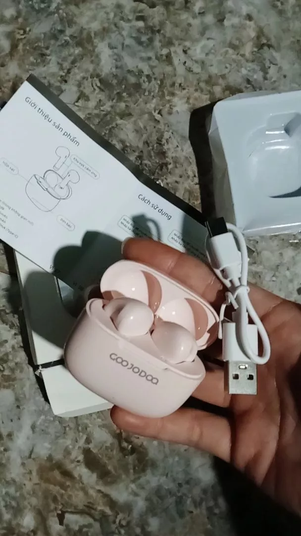 Tai nghe không dây Bluetooth 5.3 Goojodoq có tính năng điều khiển cảm ứng, âm trầm và thời lượng pin cực dài Kênh đôi