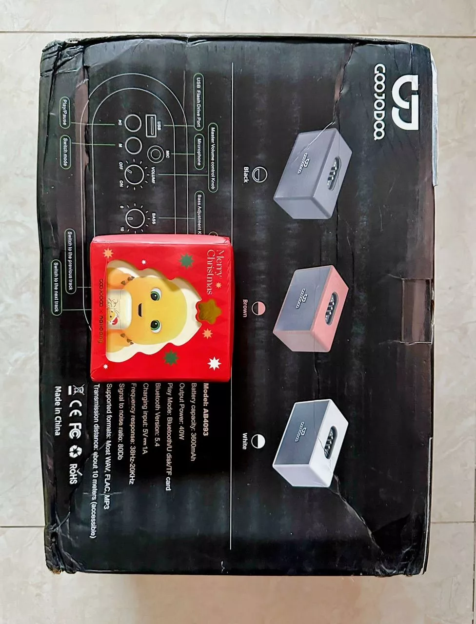 Loa Bluetooth GOOJODOQ Retro, âm thanh nổi 4 kênh, âm trầm mạnh mẽ 60W, 6000mAh, 3 chế độ phát lại