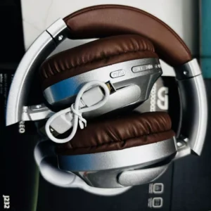 Tai nghe Bluetooth GOOJODOQ Chất lượng âm thanh tuyệt vời, giảm tiếng ồn thiết kế có thể gập lại và nhẹ tai nghe di động
