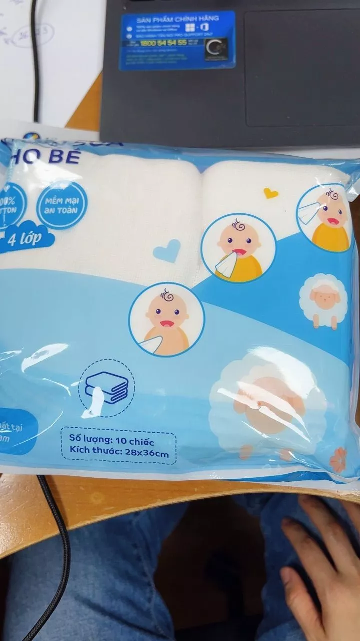 Set 10 khăn sữa cho bé xuất Nhật Kids Plaza 2 lớp/3 lớp/ 4 lớp