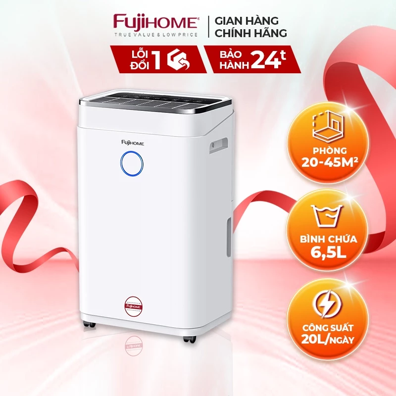 Máy Hút Ẩm FujiHome DH20W 20L/Ngày - Kết Nối Wifi Thông Minh