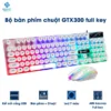 Bộ Bàn phím chuột máy tính giả cơ GTX300 104 phím - LED đổi màu 9 chế độ cao cấp